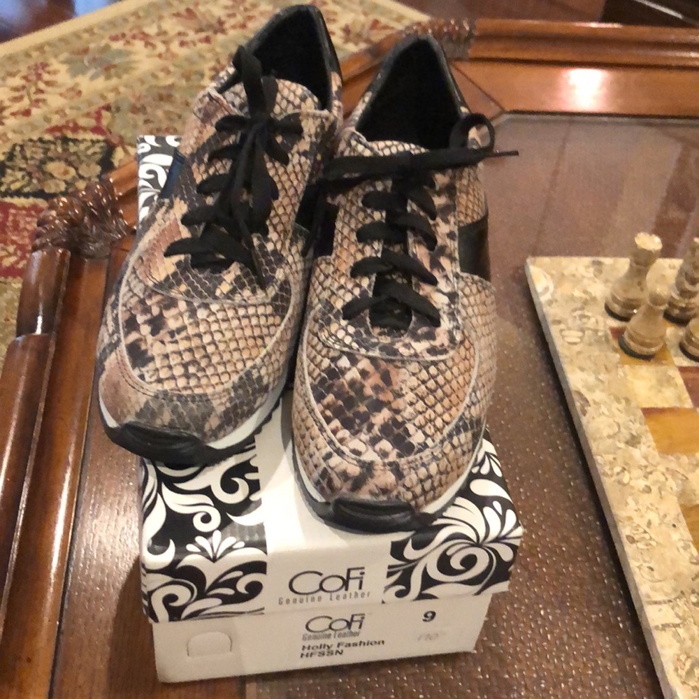 CoFi Snake leather sneakers size 9
